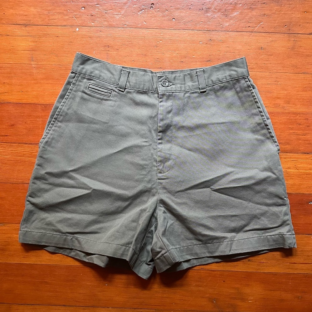 Green khaki shorts
